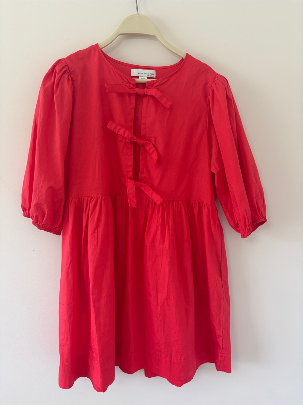 Red Tie-Front Mini Dress